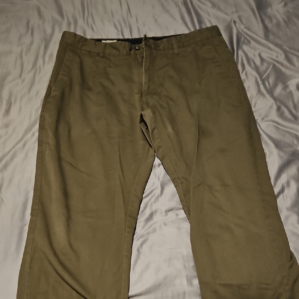 Volcom Green Chino Pants Classic Style